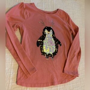 Winter sequined shirt - girls 6x